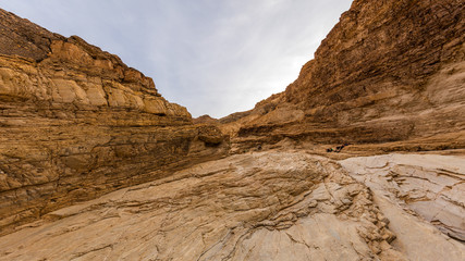 Hiking trail through the narrows at Mosaic Canyon, Death Valley National Park, California