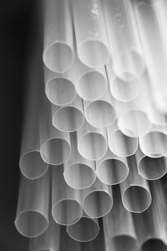 Abstract composition with cocktail straws