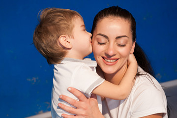 mother and little boy