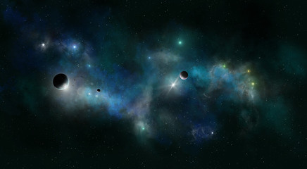 Obraz na płótnie Canvas Deep Space Star Field