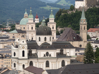 SALZBURG, AUSTRIA, JUNE 27: A view of hill fort Hohensalzburg, Salzburg, 2015