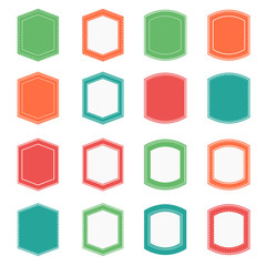 badge banner flat design set