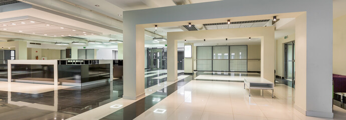 Stylish corridor on modern college