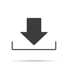 Black symbol of communication. Sign technology. Download data