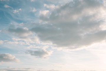 clouds in the blue sky background
