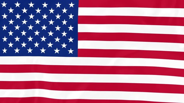 US Flag - 4K Seamless Loop Animation of Waving United States of America Flag