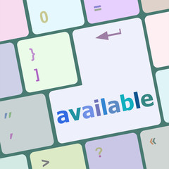 available button on computer keyboard key vector illustration