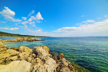 rocks ans blue sea in Sardinia