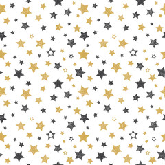 Seamless pattern with hand drawn stars. Stylish background