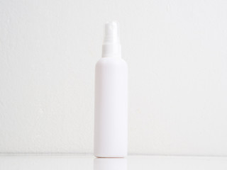 White  plastic bottle for cosmetic