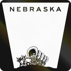 Blank Nebraska Highway Route shield used in the US