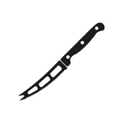 The knife for cheese icon. Knife and chef, kitchen symbol.UI. Web. Logo. Sign. Flat design. App.