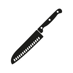 The knife for meat icon. Knife and chef, kitchen symbol.UI. Web. Logo. Sign. Flat design. App.