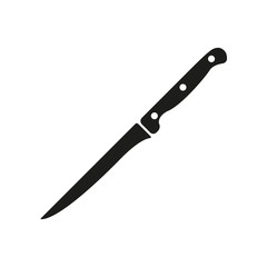The knife for meat icon. Knife and chef, kitchen symbol.UI. Web. Logo. Sign. Flat design. App.