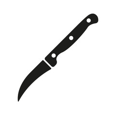 The Knife for cleaning vegetables icon. Knife and chef, kitchen symbol.UI. Web. Logo. Sign. Flat design. App.