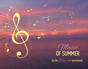 Music banner with blurred background