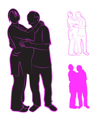 Man and pregnant women