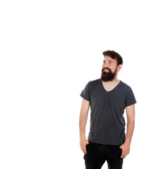 Obraz premium Handsome man with long beard