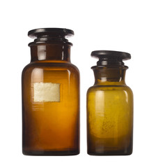 Two old medical glassware