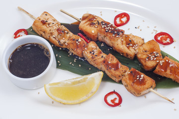 kebab with grilled vegetables