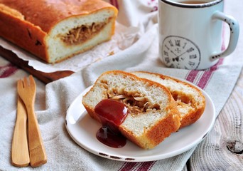 Vegetarian pie with cabbage.