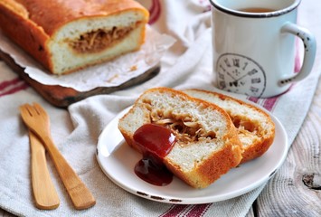 Vegetarian pie with cabbage.