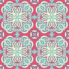 Seamless abstract pattern, hand drawn texture for Wedding, Bridal, Valentine's day or Birthday Invitations. Floral geometric background. Fabric or paper print.