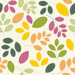 seamless colored pattern with sprigs