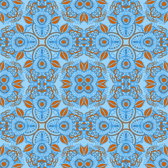 Seamless abstract pattern, hand drawn texture for Wedding, Bridal, Valentine's day or Birthday Invitations. Floral geometric background. Fabric or paper print.