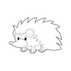 Easy Coloring Animals for Kids: Hedgehog