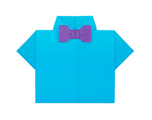 Origami shirt with bow tie