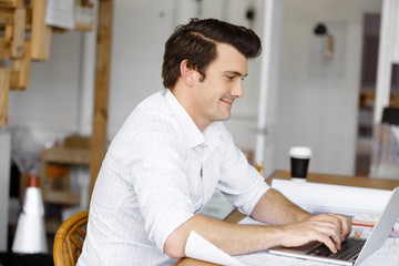 Young businessman in office