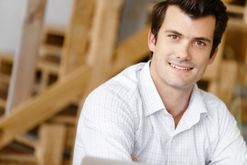 Fototapeta premium Young businessman in office