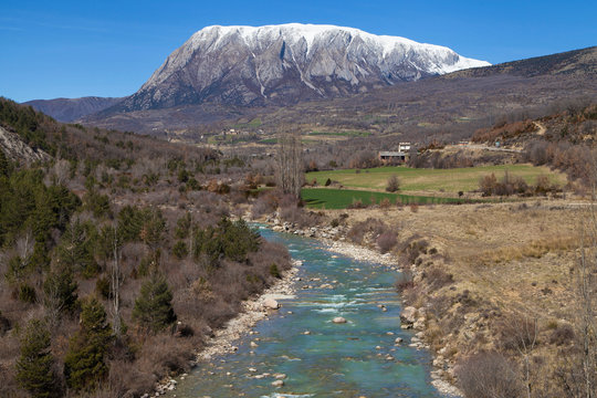 Mount Turbon and the Isabena River