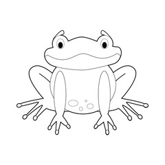 Easy Coloring Animals for Kids: Frog