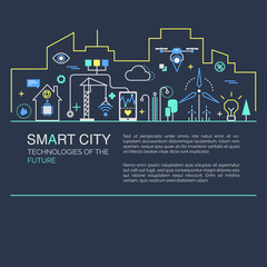 Smart city vector concept. 