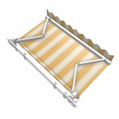 Awnings, marques patio Gigant. 3d illustration