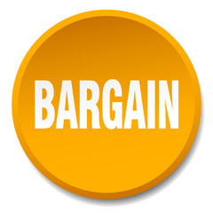 bargain orange round flat isolated push button