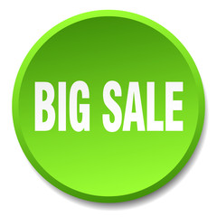 big sale green round flat isolated push button