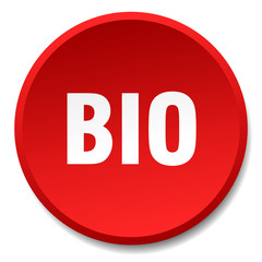 bio red round flat isolated push button