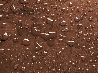 water drops on metallic surface
