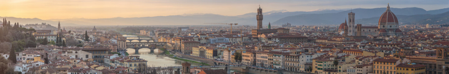 Fototapeta na wymiar Florence at sunset, Italy