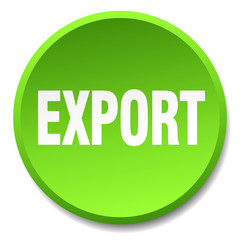 export green round flat isolated push button