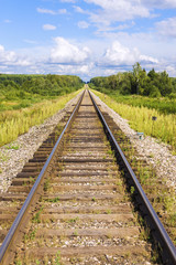 Obraz premium railroad disappearing into perspective