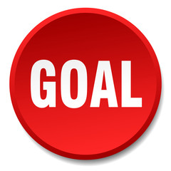 goal red round flat isolated push button