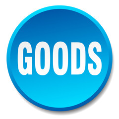 goods blue round flat isolated push button