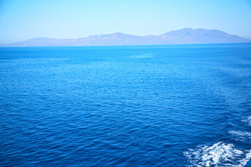 greece from the boat  islands in