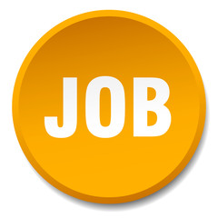 job orange round flat isolated push button
