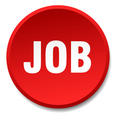 job red round flat isolated push button