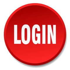 login red round flat isolated push button